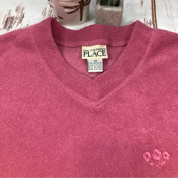 Children’s Place Sweater V-Neck Baby Pink Sz 12 - Picture 8 of 11
